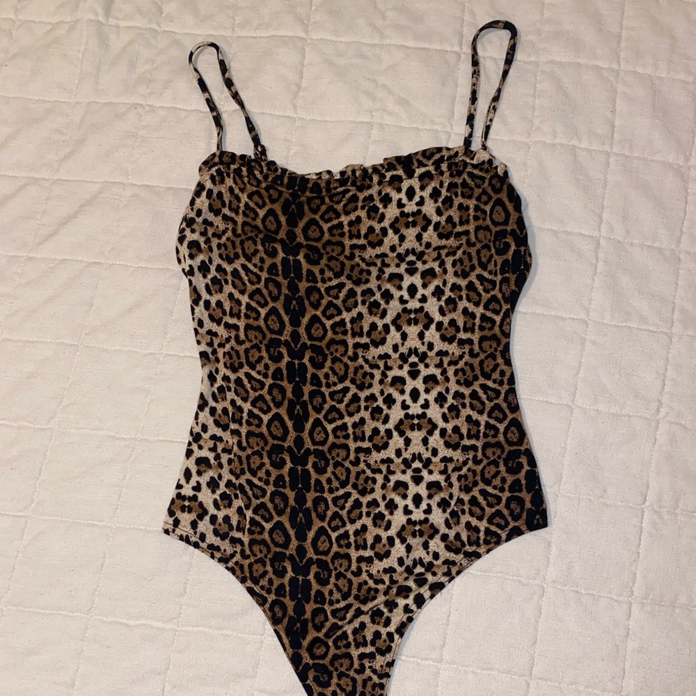 Kittenish Cheetah Print One Piece